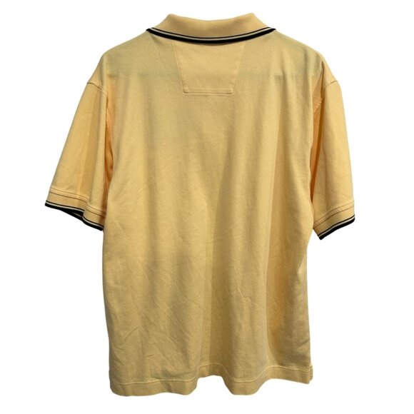 Devon & Jones Mens Golf Embroidered Polo Shirt Yellow Pima Cotton Sz Medium - Picture 2 of 8